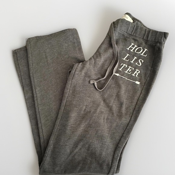Hollister Pants - Hollister Sweatpants Small Gray‎ Skinny Jogger Spellout VTG 90s Lounge Y2K